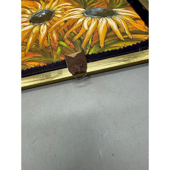 Antique Chinese Embroidered Silk Framed Art Birds & Floral Design 13.5 SQ READ - Picture 9 of 9